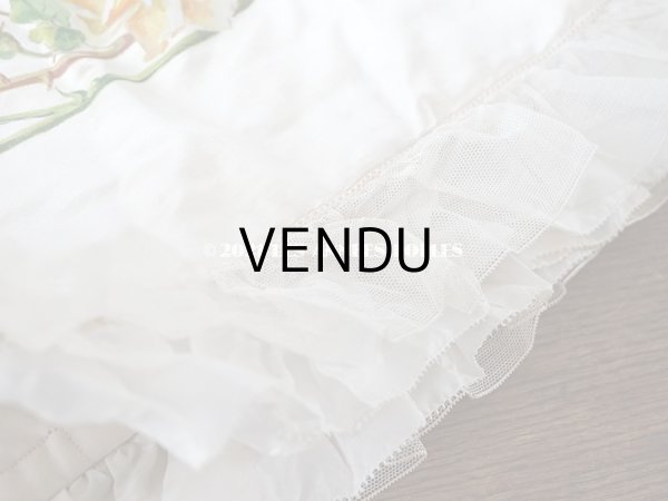 画像15: 1900年代 アンティーク シルク製 大きなポシェット 薔薇と蝶々のハンドペイント オフホワイト (15)