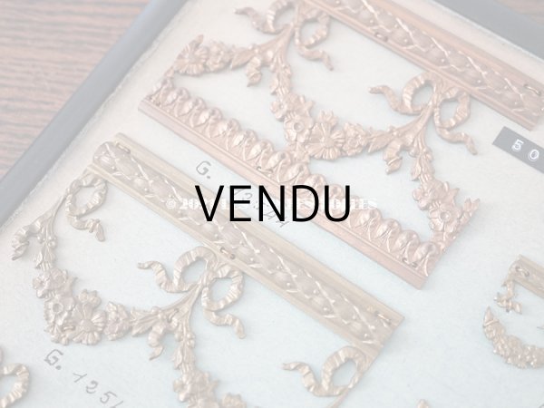 画像6: 1900年代 アンティーク  サンプラー リボンのガーランド＆ローズパニエのオルモル (6)