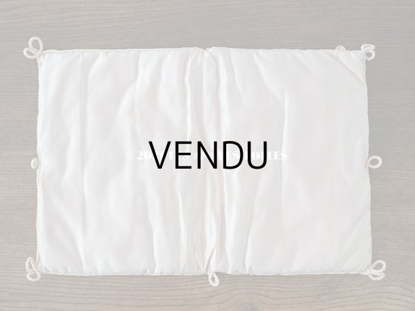 画像5: アンティーク  シルク製 ハンキーケース ピンクのリボン ハンカチ用ポシェット  (5)