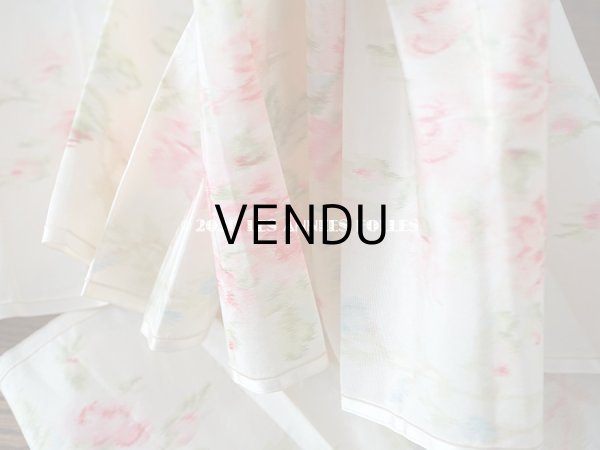 画像11: 19世紀 アンティーク シルク製  ぼかし織り 花模様 幅広リボン 1.75m (11)