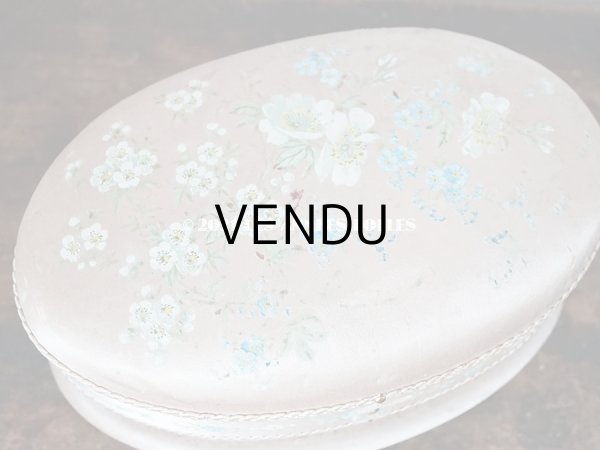 画像10: 19世紀 アンティーク ナポレオン3世時代 お菓子箱 薔薇 & 勿忘草のハンドペイント　チョコレートボックス シルク製 (10)