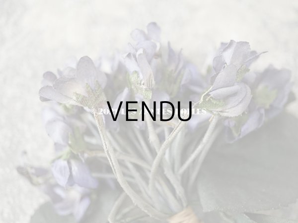 画像5: 1900年代 アンティーク 菫のブーケの布花 コサージュ  44輪 (5)