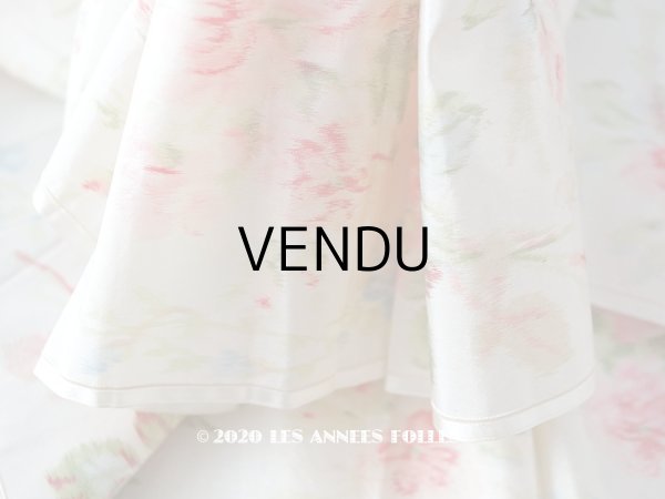 画像10: 19世紀 アンティーク シルク製  ぼかし織り 花模様 幅広リボン 1.75m (10)