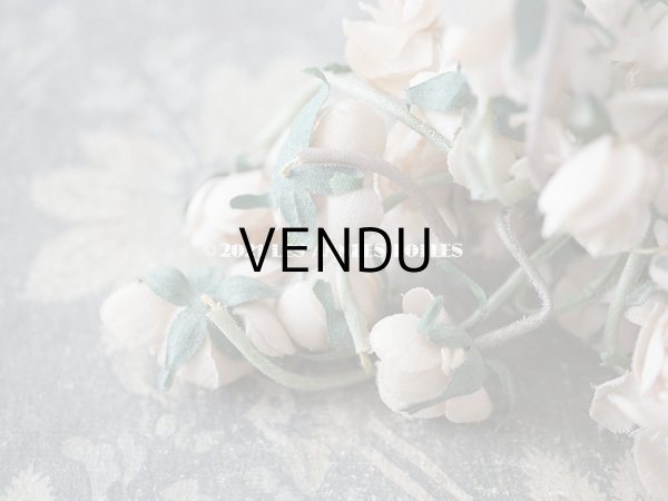 画像3: アンティーク パウダーピンクの薔薇の布花 コサージュ  (3)