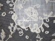 画像14: 19世紀 アンティーク イニシャル・モノグラム刺繍入り 結婚式のハンカチ アプリカシオン・アングルテール (ボビンレース)　 (14)