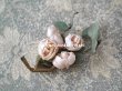 画像2: アンティーク ドールハット用 小さなコサージュ 薔薇の布花 (2)
