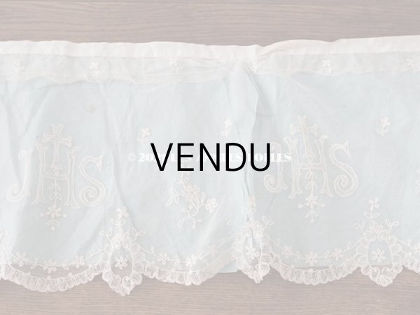 画像8: アンティーク 教会の祭壇用 レースのパネル 139×29.4cm (8)