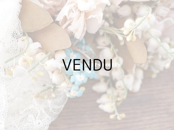 画像8: アンティーク 花嫁のブーケ 薔薇＆鈴蘭&勿忘草のウェディングブーケ 結婚式  (8)