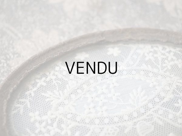 画像6: 1900年代 アンティーク 小さなガラストレイ レースの装飾 小物入れ (6)