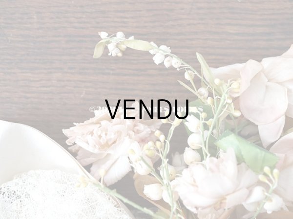 画像10: アンティーク 花嫁のブーケ 薔薇＆鈴蘭&勿忘草のウェディングブーケ 結婚式  (10)