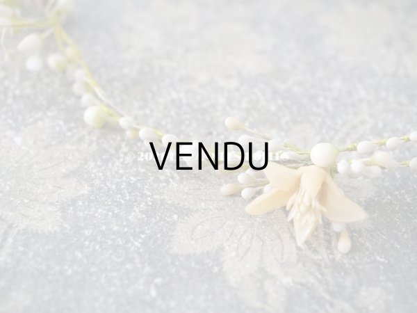 画像11: アンティーク ワックスフラワーのティアラ & ブートニアのセット ウェディング 結婚式 オレンジブロッサム (11)