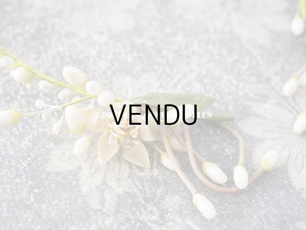 画像8: アンティーク ワックスフラワーのティアラ & ブートニアのセット ウェディング 結婚式 オレンジブロッサム (8)