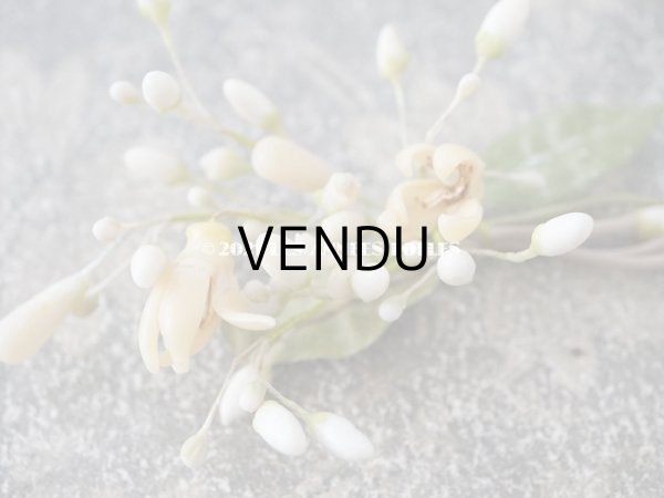 画像6: アンティーク ワックスフラワーのティアラ & ブートニアのセット ウェディング 結婚式 オレンジブロッサム (6)