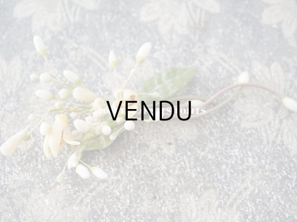 画像5: アンティーク ワックスフラワーのティアラ & ブートニアのセット ウェディング 結婚式 オレンジブロッサム (5)