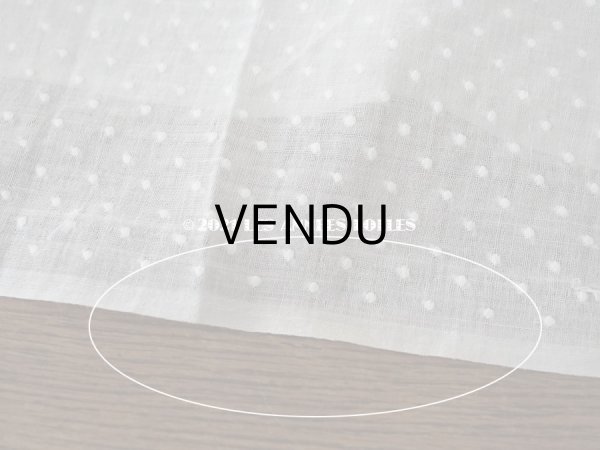 画像7: アンティーク  ドットの刺繍入り コットン生地 334×44cm (7)