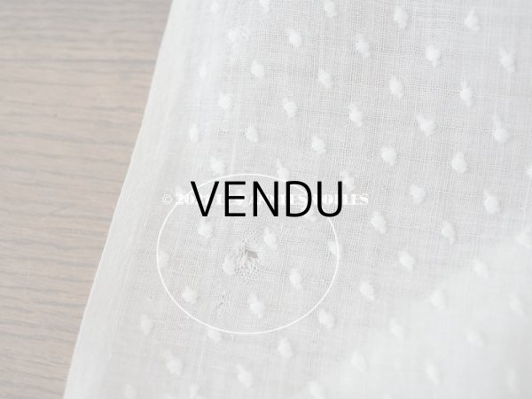 画像6: アンティーク  ドットの刺繍入り コットン生地 334×44cm (6)
