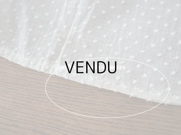 画像8: アンティーク  ドットの刺繍入り コットン生地 334×44cm (8)