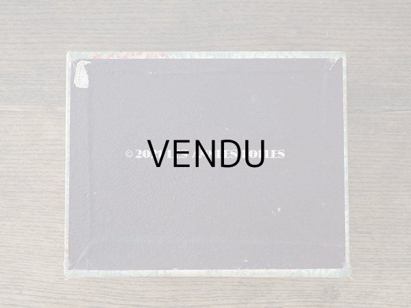 画像3: 1900年代 アンティーク 薔薇の花かご＆花とリボンのガーランド　カルトナージュボックス 淡いブルー (3)