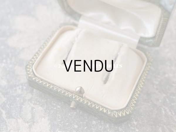 画像6: アンティーク  ピアス用 金彩入り ジュエリーボックス グリーン (6)