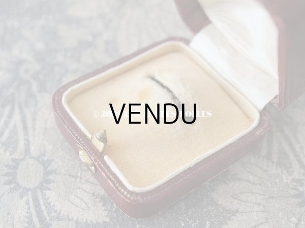 画像3: アンティーク リングボックス ジュエリーボックス 金彩入り ボルドー (3)