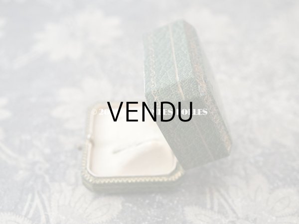 画像7: アンティーク  ピアス用 金彩入り ジュエリーボックス グリーン (7)