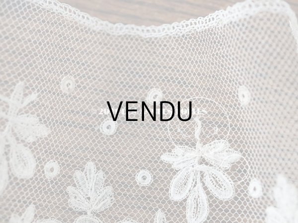 画像5: 19世紀 アンティーク  薔薇模様　手編みのボビンレース アプリカシオン・アングルテール 105cm 幅9.5cm   (5)