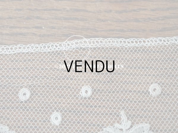 画像6: 19世紀 アンティーク  薔薇模様　手編みのボビンレース アプリカシオン・アングルテール 105cm 幅9.5cm   (6)