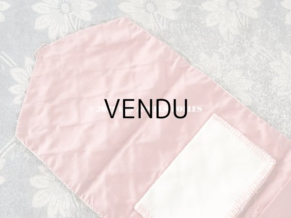 画像6: アンティーク シルク製 リボン刺繍の小さなポシェット 裁縫道具入れ (6)