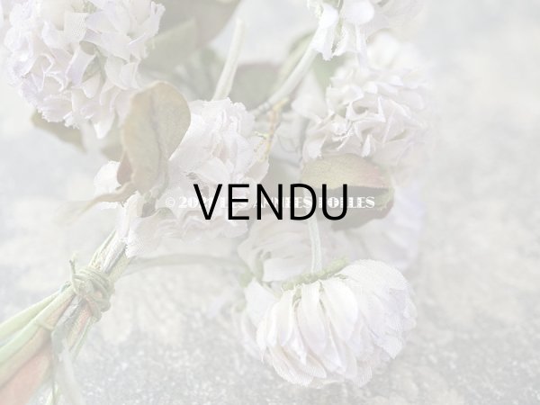 画像8: 1900年代 アンティーク  大きなシロツメクサの布花  (8)