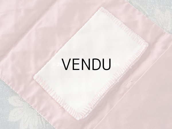 画像7: アンティーク シルク製 リボン刺繍の小さなポシェット 裁縫道具入れ (7)