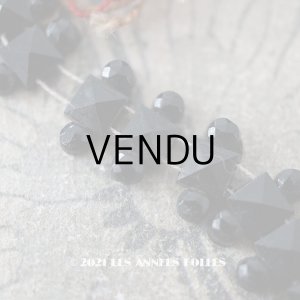 画像: アンティーク フレンチジェット ビーズ カット入り 5×11mm 24ピース 