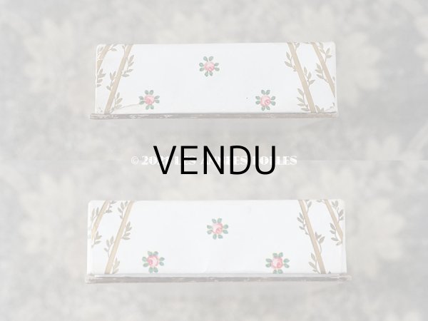 画像6: 1920年代 アンティーク ドラジェのお菓子箱 薔薇＆勿忘草のリース　G.FRAQUE LIMOGES  (6)