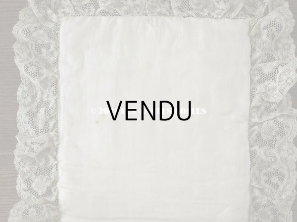 画像8: アンティーク リボンが結ばれたハンキーケース　ポシェット ピンク レース付き (8)