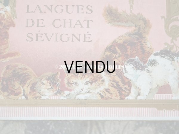画像8: アンティーク ラングドシャのお菓子箱  『マルキーズ・ ドゥ・セヴィニエ』 LANGUES DE CHAT SEVIGNE - MARQUISE DE SEVIGNE PARIS - (8)