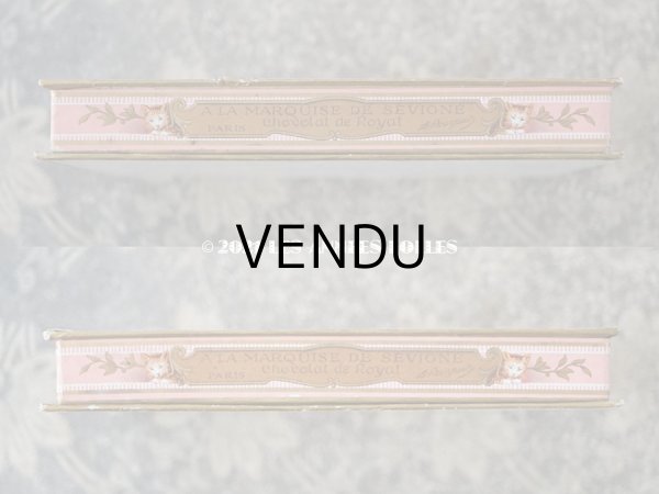 画像9: アンティーク ラングドシャのお菓子箱  『マルキーズ・ ドゥ・セヴィニエ』 LANGUES DE CHAT SEVIGNE - MARQUISE DE SEVIGNE PARIS - (9)