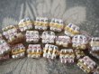画像3: アンティーク スフレビーズ  吹きガラス製 キャンディーのようなライン入りビーズ  8mm 71ピース (3)