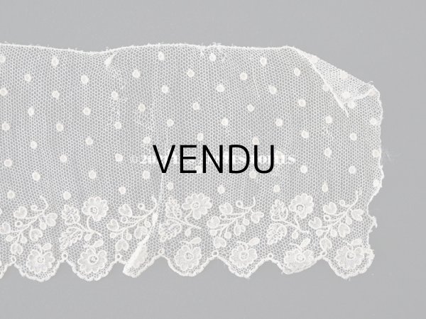 画像9: 18世紀 未使用 アンティーク ニードルレース アランソンレース 新品同様 150cm 7.7cm幅 『ポワン・ダランソン（アランソン）』  (9)