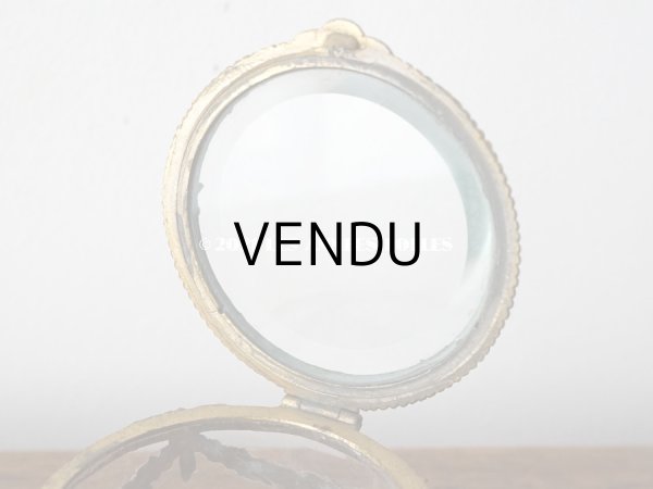 画像4: アンティーク パウダーケース 薔薇のガーランド (4)