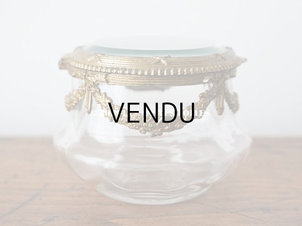 画像9: アンティーク パウダーケース 薔薇のガーランド (9)