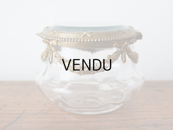 画像10: アンティーク パウダーケース 薔薇のガーランド (10)