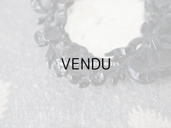 画像8: アンティーク フォトフレームのペンダント 薔薇＆リボン (8)