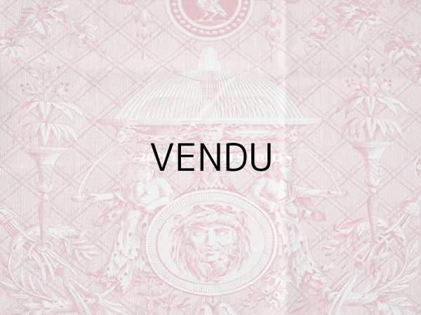 画像4: 1900年代 アンティーク 天使＆鳥＆スフィンクス　 コットン製ファブリック   (4)