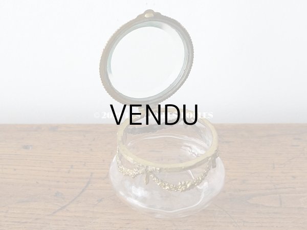 画像3: アンティーク パウダーケース 薔薇のガーランド (3)