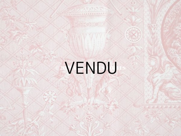 画像6: 1900年代 アンティーク 天使＆鳥＆スフィンクス　 コットン製ファブリック   (6)