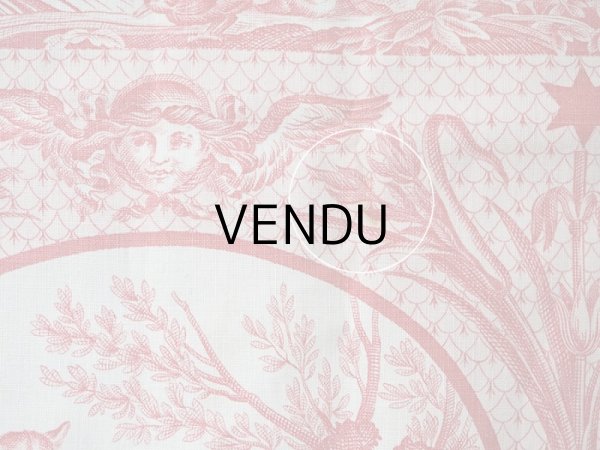 画像19: 1900年代 アンティーク 天使＆鳥＆スフィンクス　 コットン製ファブリック   (19)