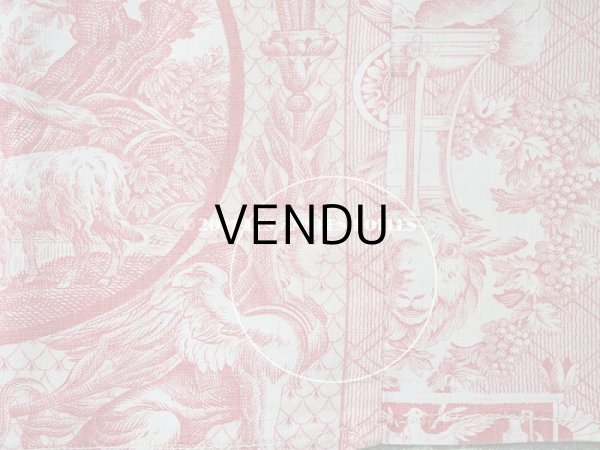 画像17: 1900年代 アンティーク 天使＆鳥＆スフィンクス　 コットン製ファブリック   (17)