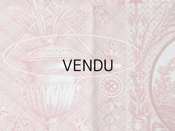 画像18: 1900年代 アンティーク 天使＆鳥＆スフィンクス　 コットン製ファブリック   (18)