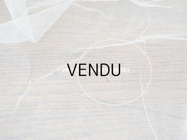 画像15: アンティーク  ウェディングヴェール  約210×194cm アプリカシオン・ブリュッセル (ニードルレース & ボビンレース)　 (15)