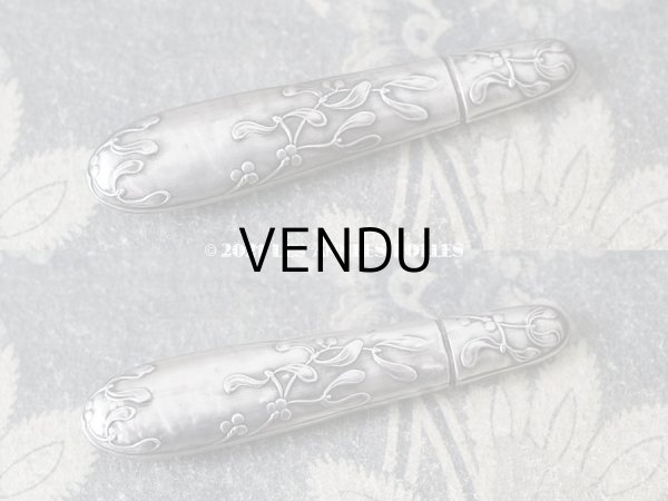 画像7: 1900年代 アンティーク シルバー製 ヤドリギの裁縫道具セット  (7)