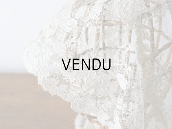 画像7: アンティーク  ウェディングヴェール  約210×194cm アプリカシオン・ブリュッセル (ニードルレース & ボビンレース)　 (7)